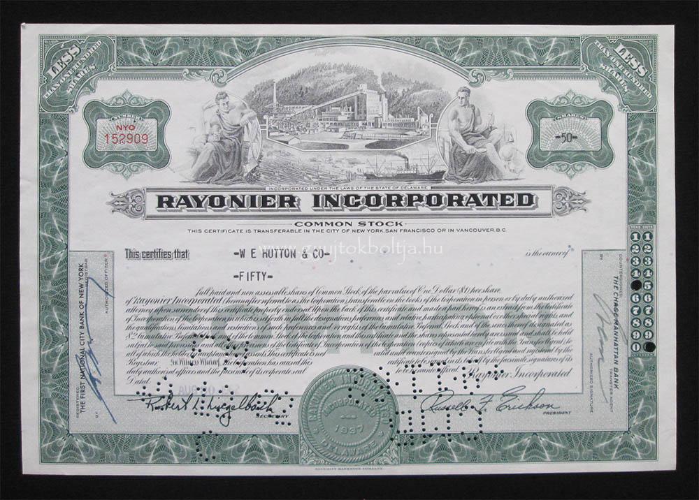 USA részvény - Rayonier Incorporated 50